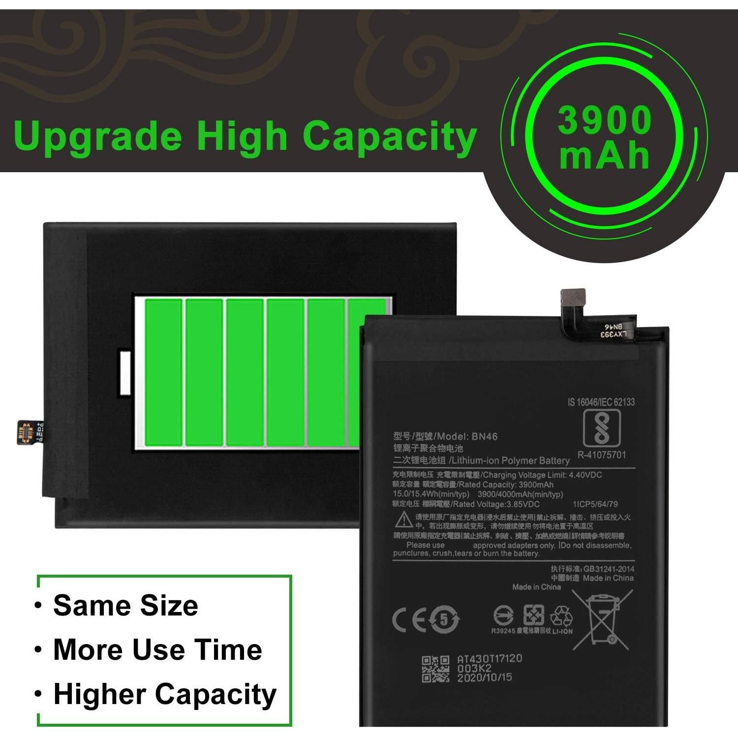 Batería WUHAO BN46 para Xiaomi Redmi Note 8 + Kit Herramientas