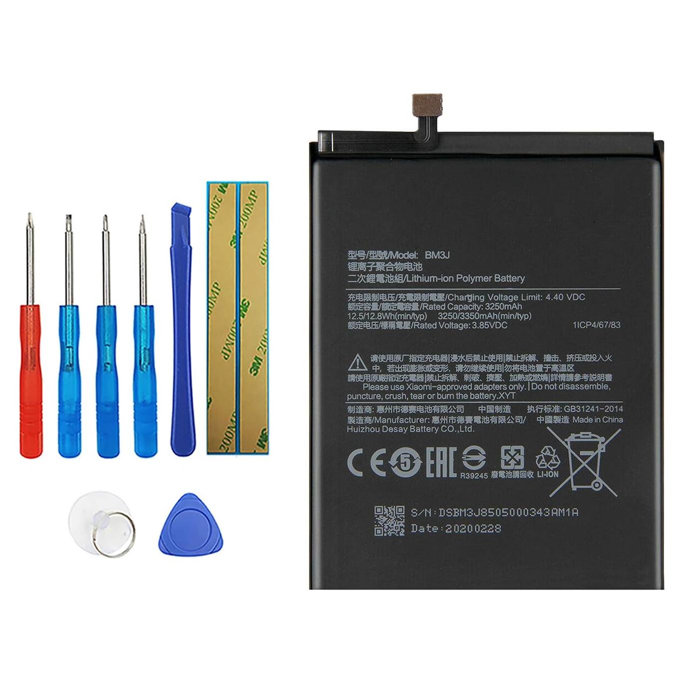 Batería de Reemplazo BM3J para Xiaomi Mi 8 Lite/Mi 8/Mi 8X 3250mAh