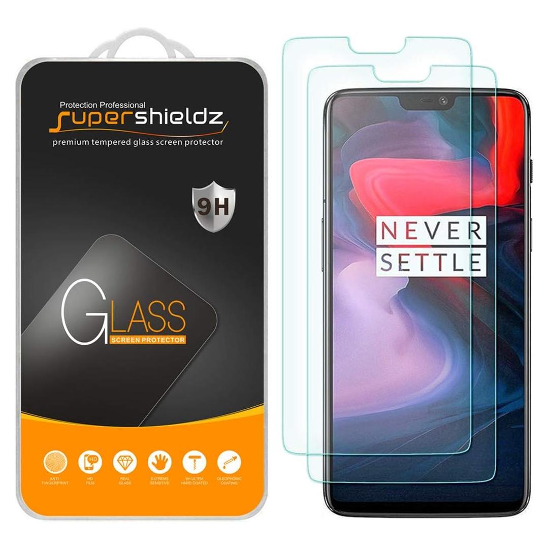 Protector de Pantalla Vidrio Templado Supershieldz OnePlus 6 2 Piezas