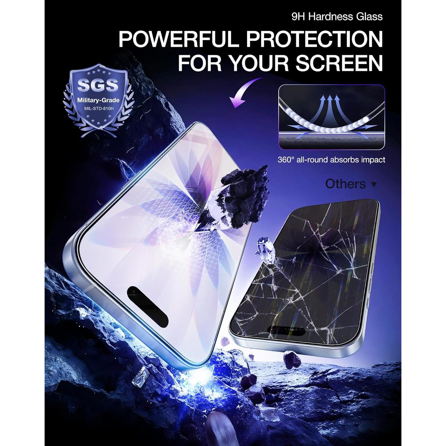 Protector de Pantalla NIMASO para iPhone 17 6.3" Vidrio Templado 9H