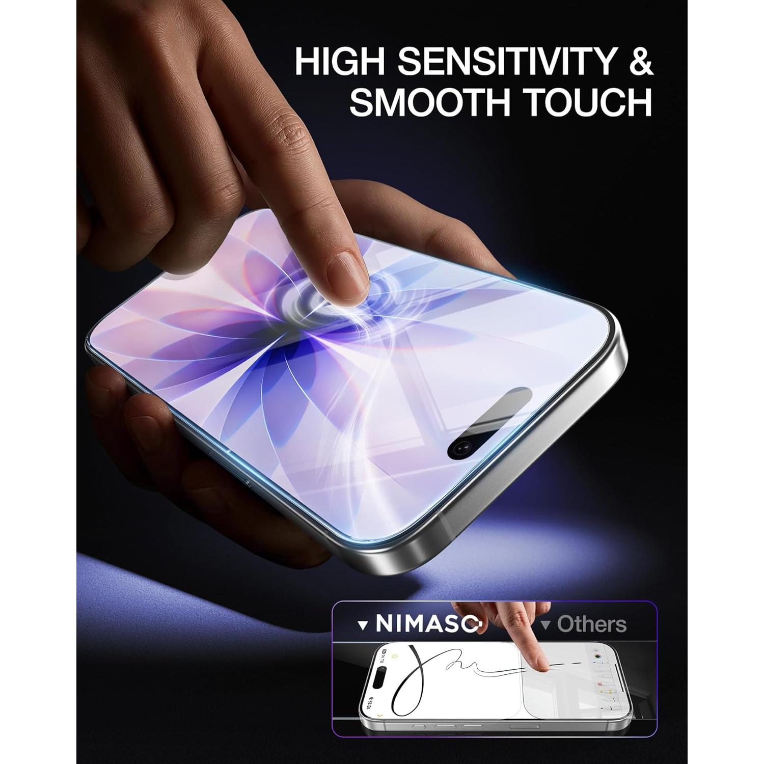 Protector de Pantalla NIMASO para iPhone 17 6.3" Vidrio Templado 9H