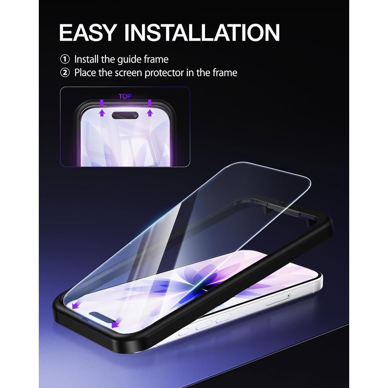 Protector de Pantalla NIMASO para iPhone 17 6.3" Vidrio Templado 9H