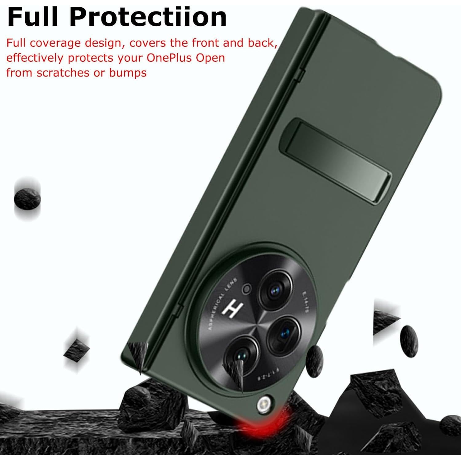 Funda OnePlus Open Verde con Protector de Pantalla Privado