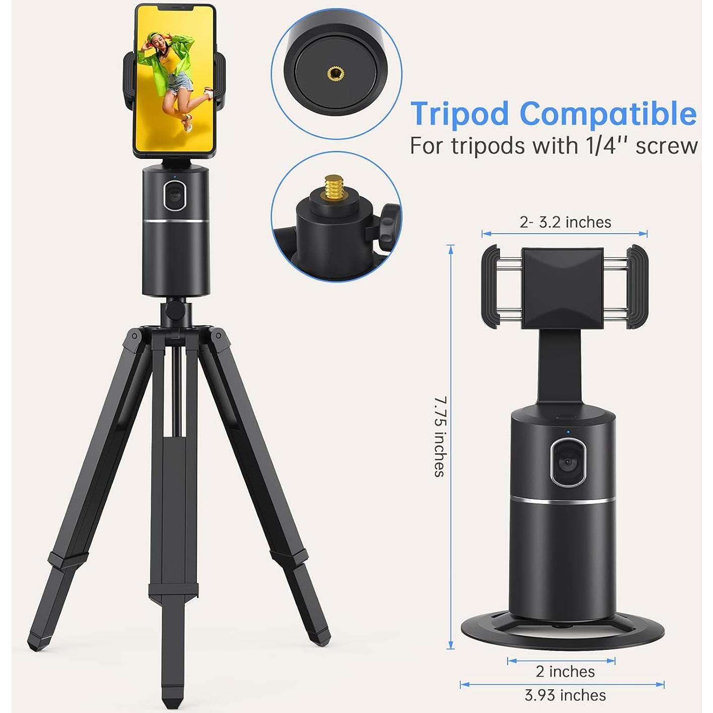 Soporte para Teléfono Camrola con Seguimiento Facial 360°