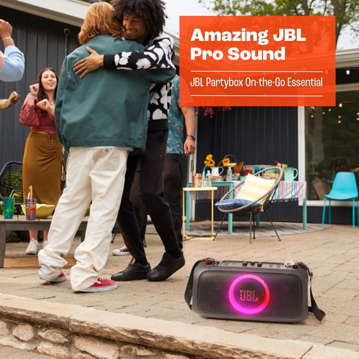 JBL PartyBox On-The-Go Esencial - Altavoz Portátil 100W