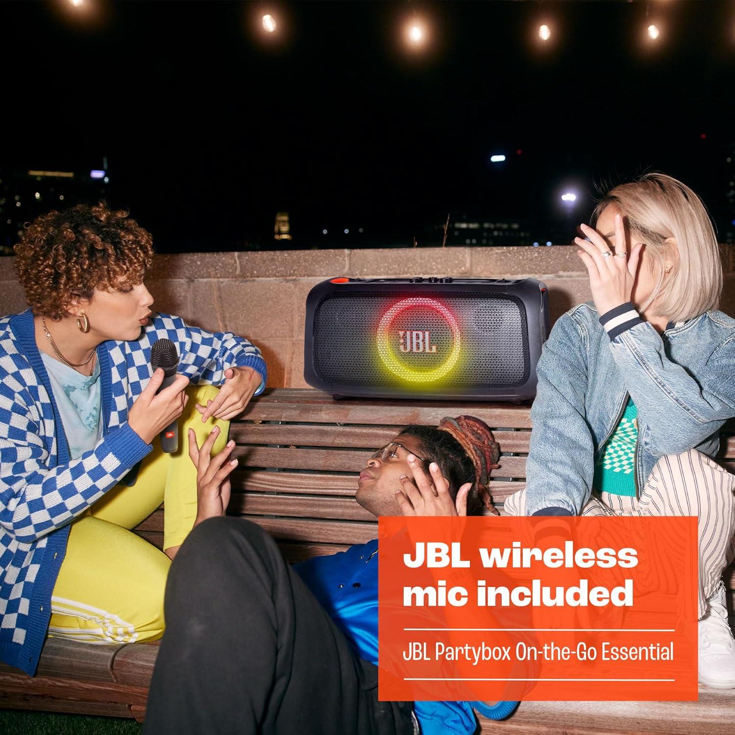 JBL PartyBox On-The-Go Esencial - Altavoz Portátil 100W