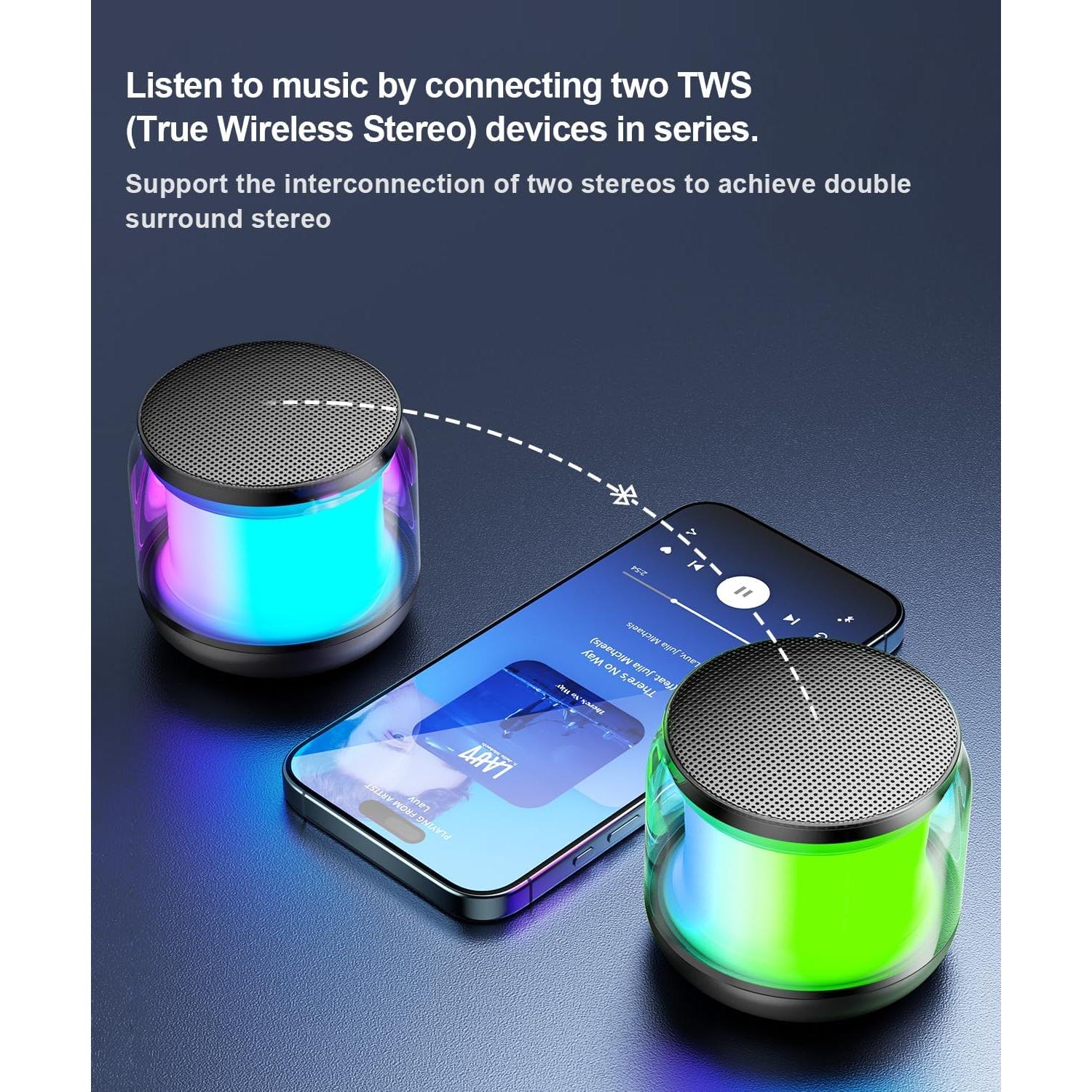 Mini Altavoces Bluetooth Inalámbricos NOTOKA A64- con Luces