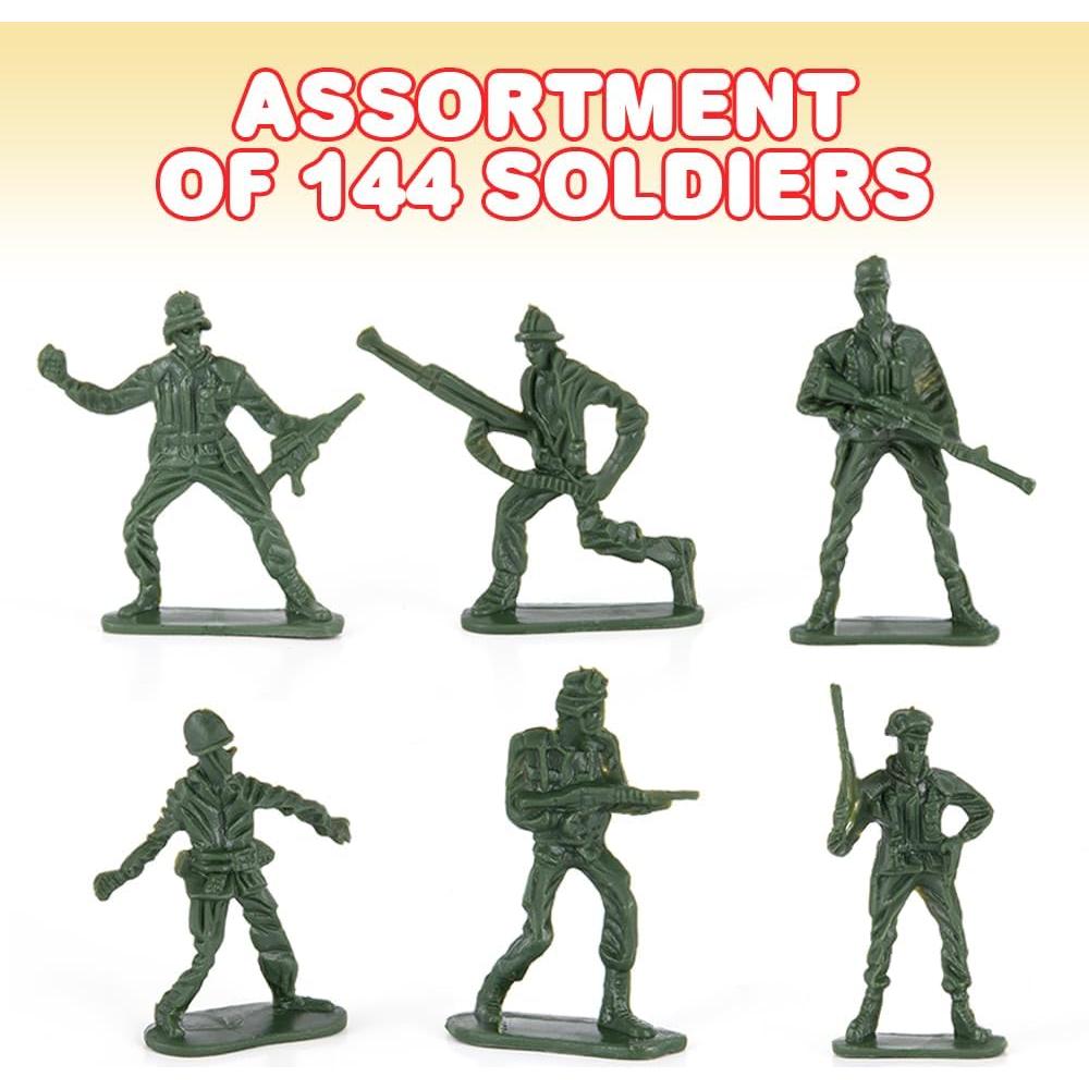 Soldados de Juguete ArtCreativity 144 Figuras de Plástico 5.08 cm