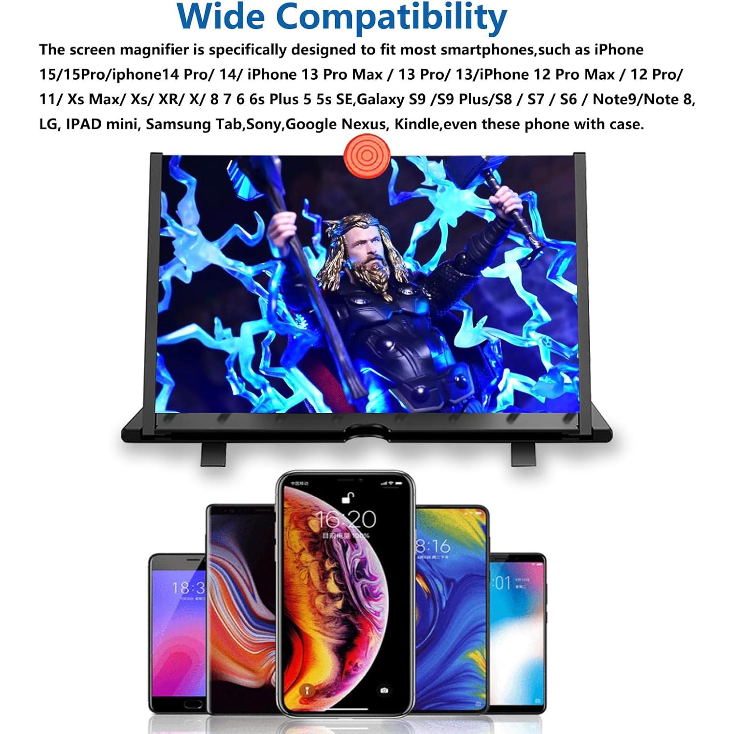 Aumentador de Pantalla 3D HD 20" Fanlory Negro Plegable