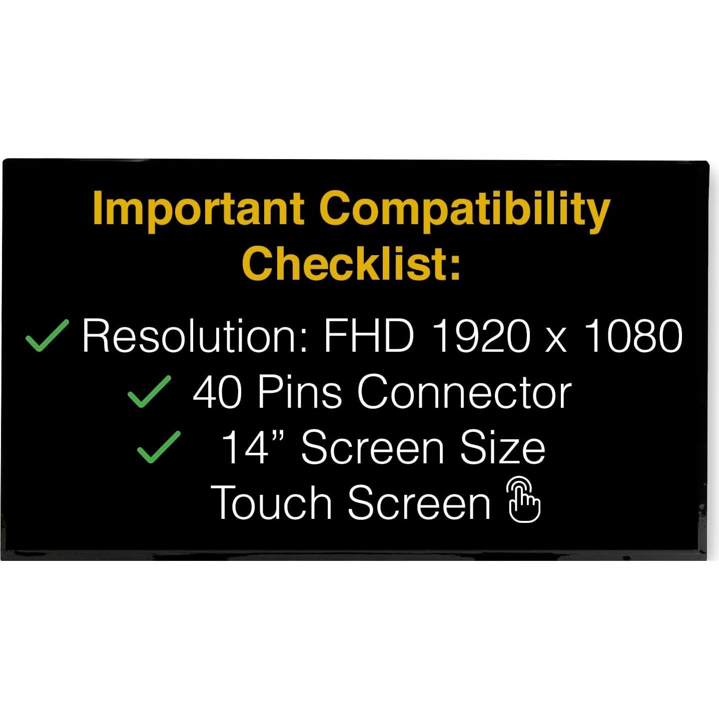 Pantalla Táctil FHD 14" para Lenovo PN SD10Q66945 - LCDBros