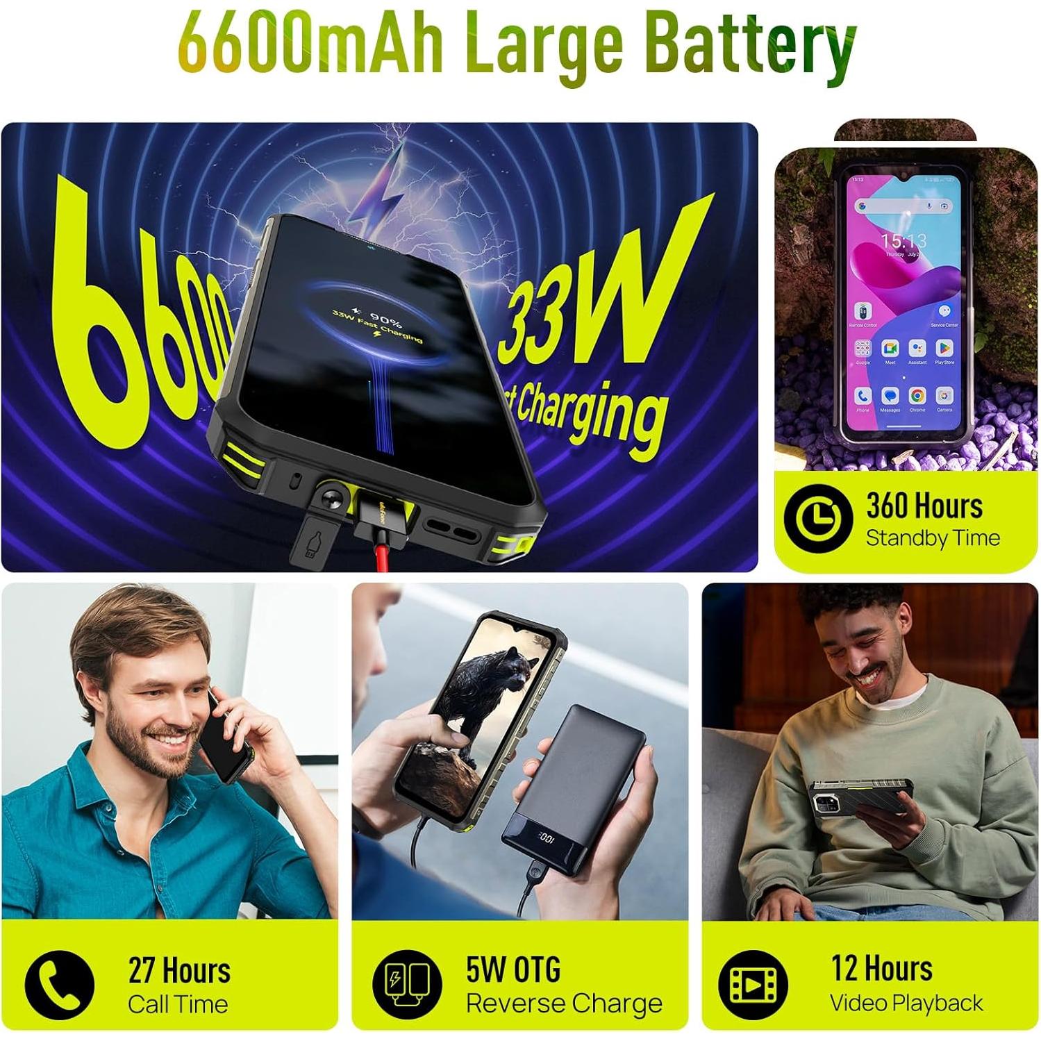 Smartphone Ulefone Armor 22 Resistente 16GB RAM 256GB Verde