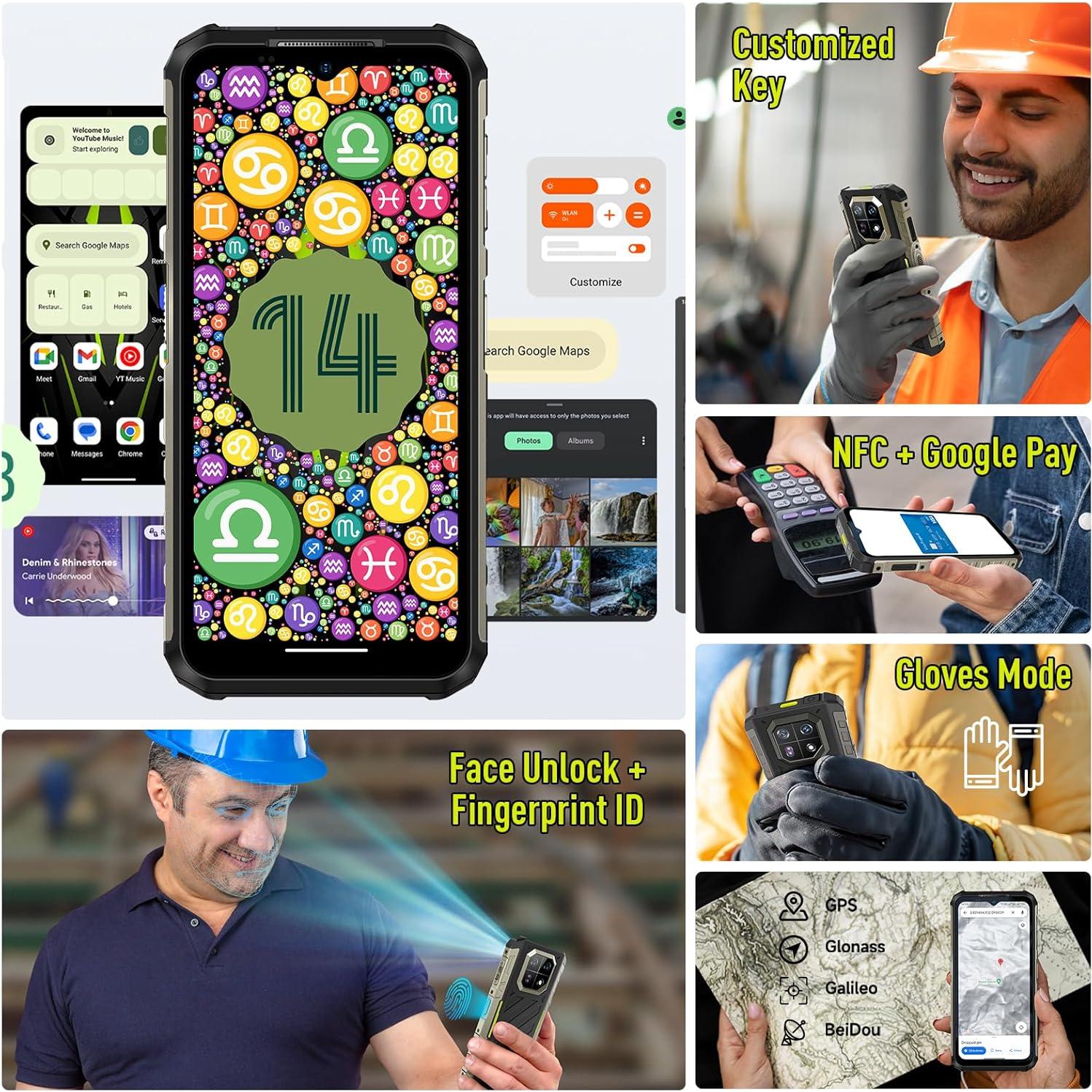 Smartphone Ulefone Armor 22 Resistente 16GB RAM 256GB Verde