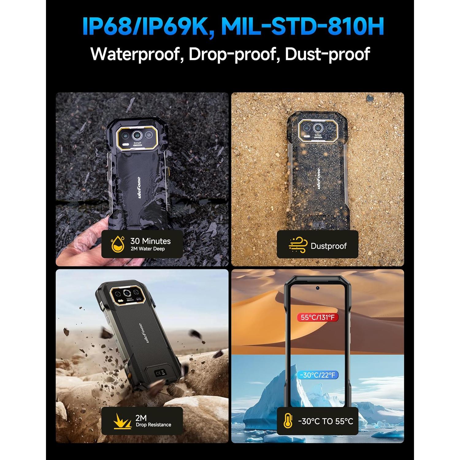 Ulefone Armor 27 Pro 5G Teléfono Resistente 24GB+256GB