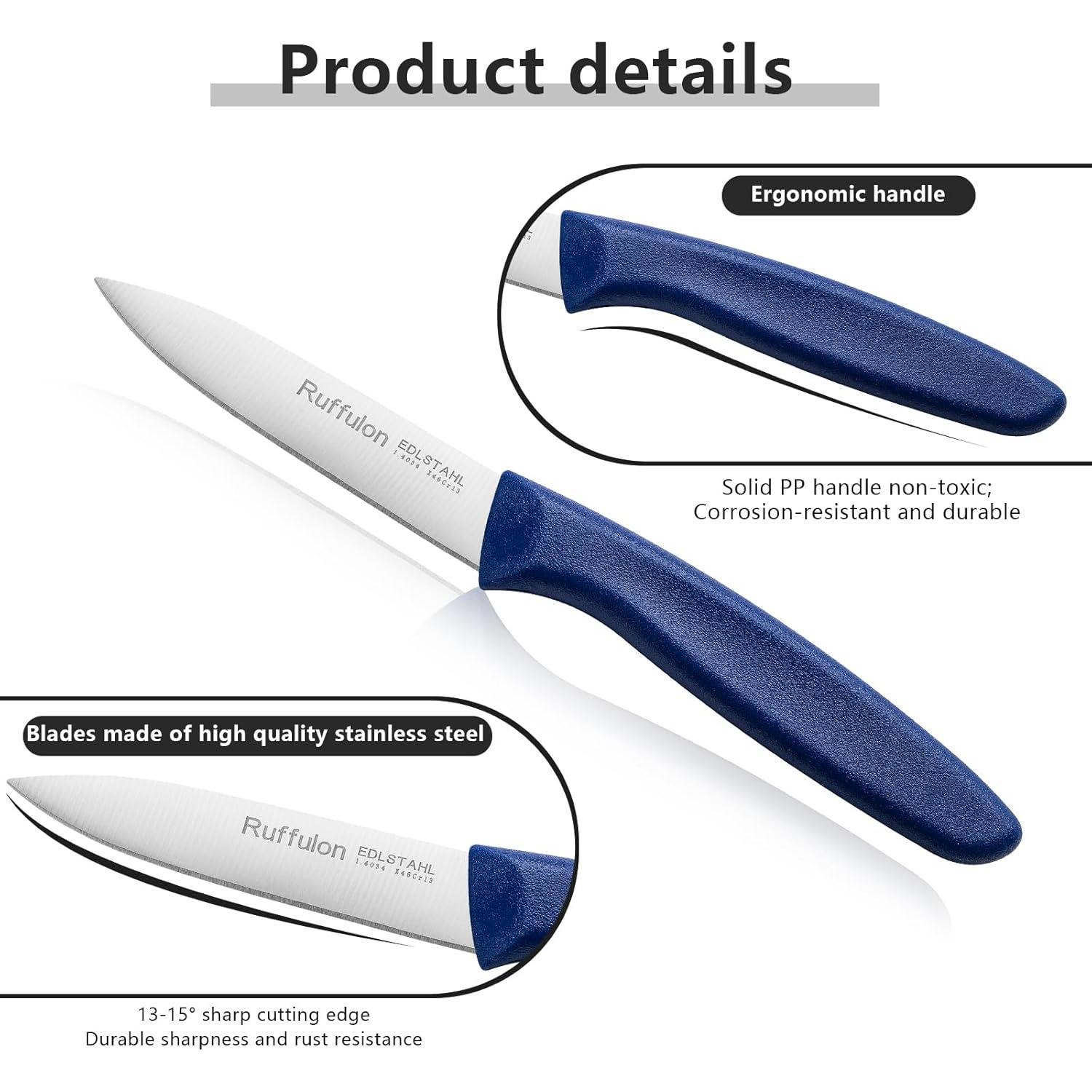 Juego de cuchillos de pelar Ruffulon 6 piezas acero inoxidable