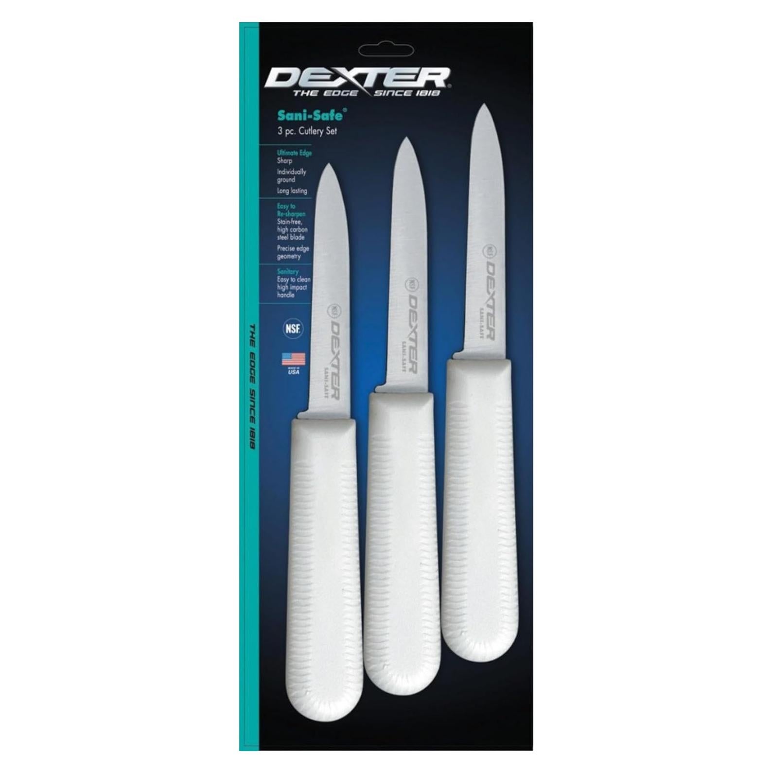 Cuchillos de Pelar Dexter-Russell Sani-Safe 8.3 cm - Paquete de 3