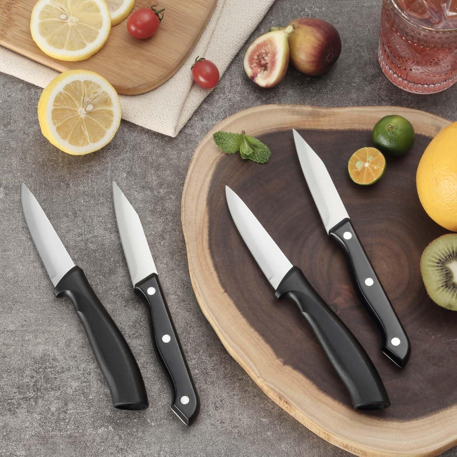 Juego de 4 Cuchillos de Pelar BEWOS Acero Inoxidable 8.89 cm