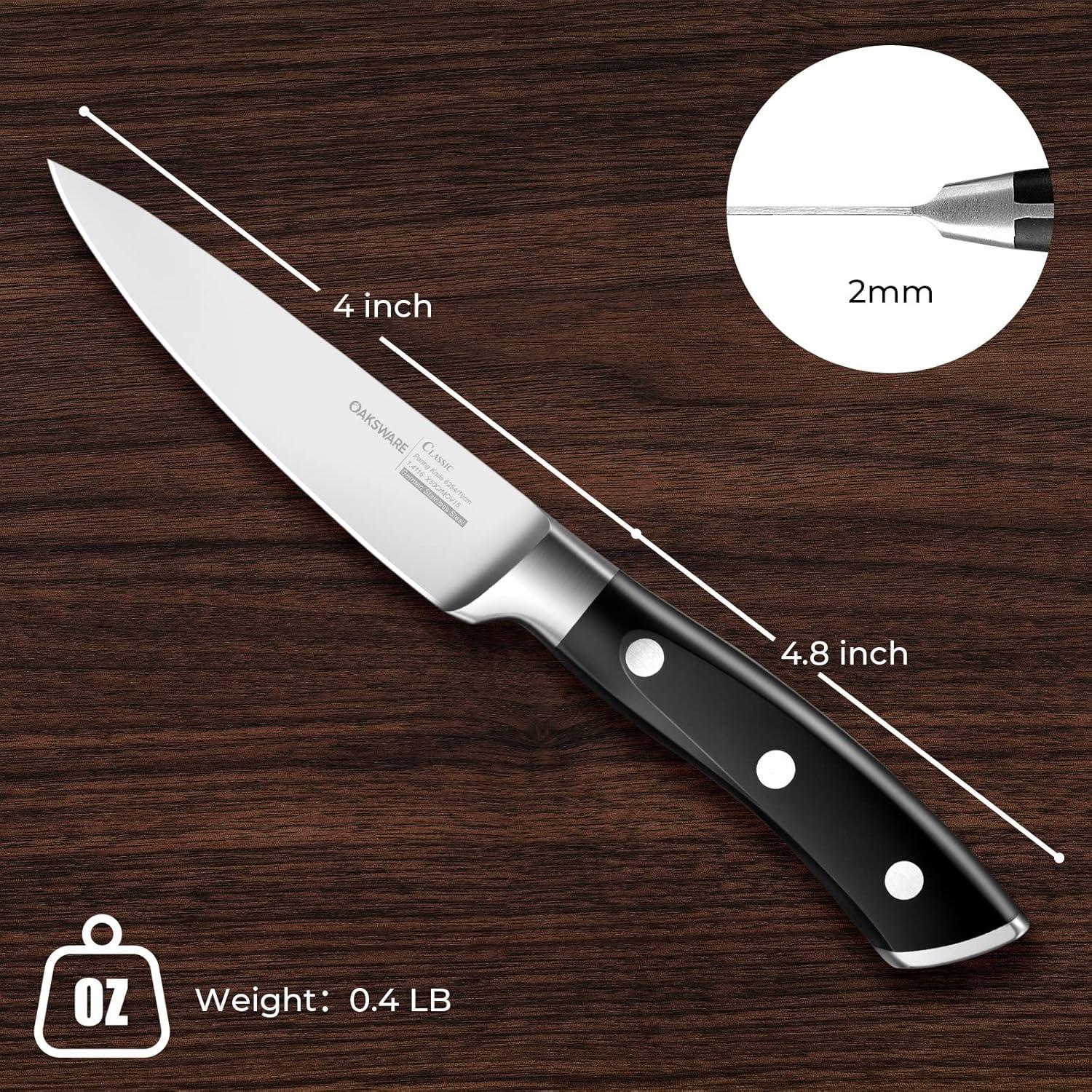 Cuchillo de Pelar OAKSWARE 10 cm Acero Inoxidable Ergonómico