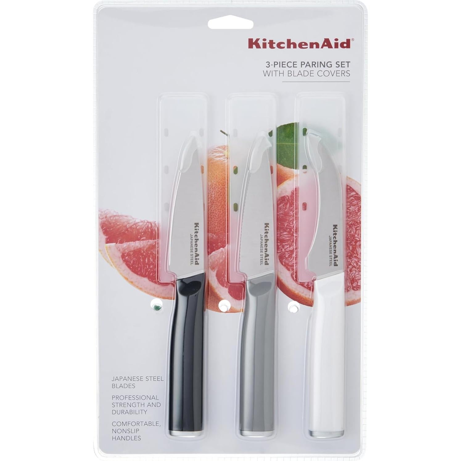 Juego de Cuchillos de Pelar KitchenAid 3 Piezas Acero Inoxidable