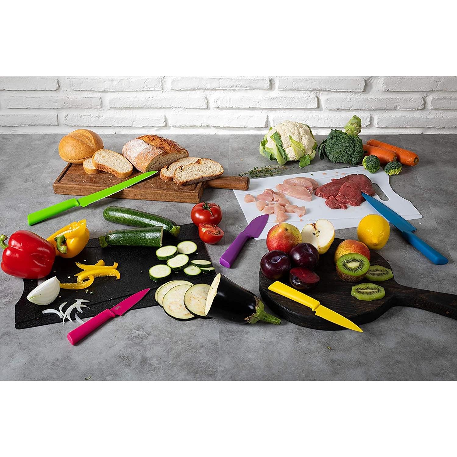 Set de 3 Cuchillos de Pelar Kuhn Rikon COLORI+ 10.16 cm