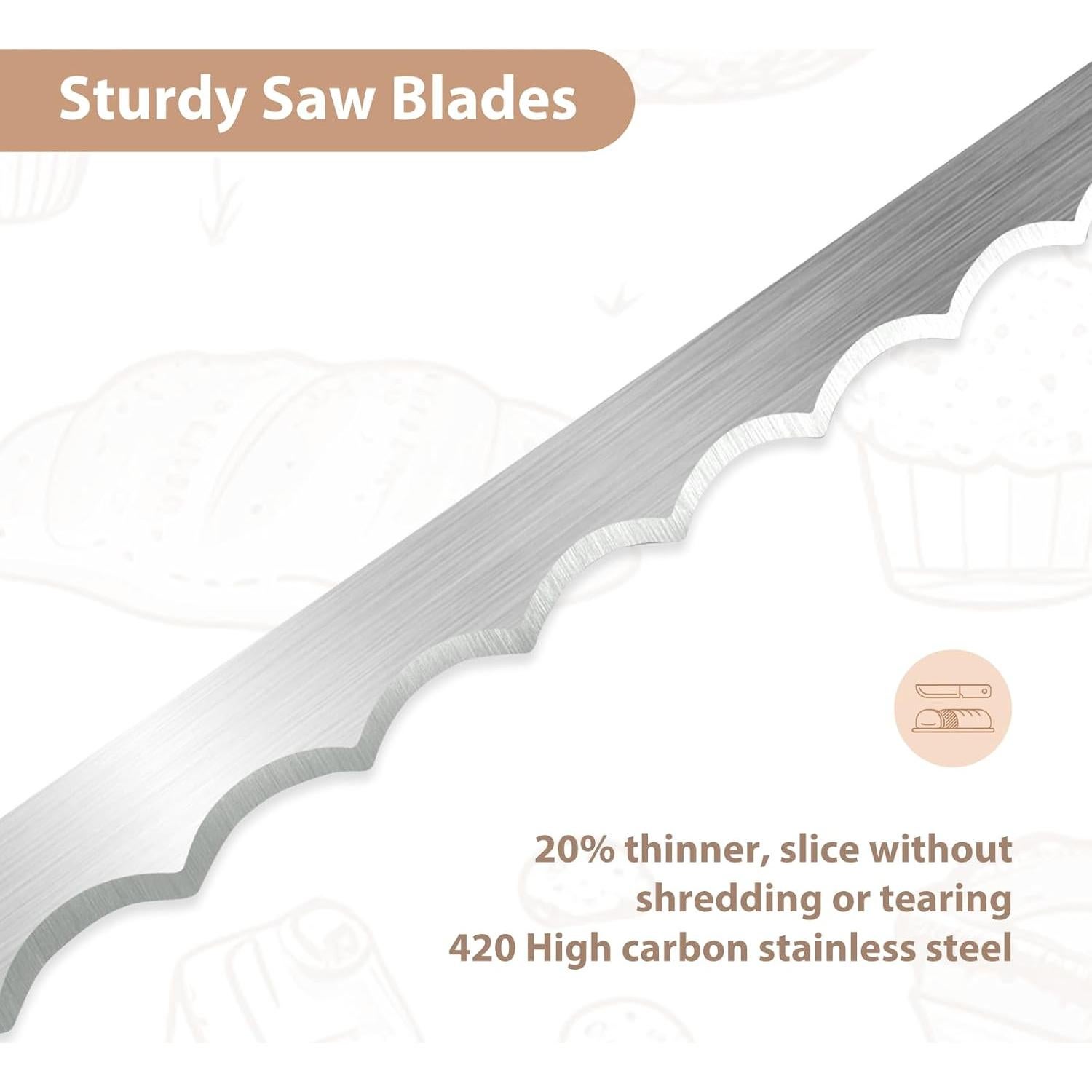 Cuchillo de Pan HOTTOR de Acero Inoxidable 27.4 cm Serrado