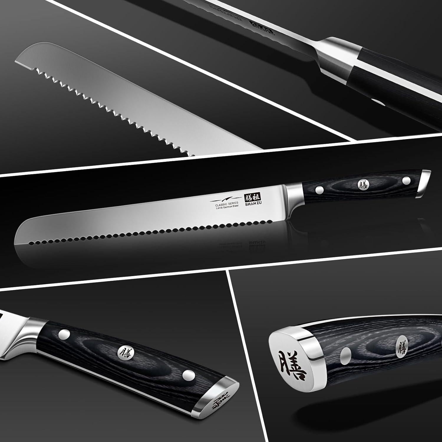 Cuchillo de Pan SHAN ZU 25.4 cm Acero Inoxidable 1.4116