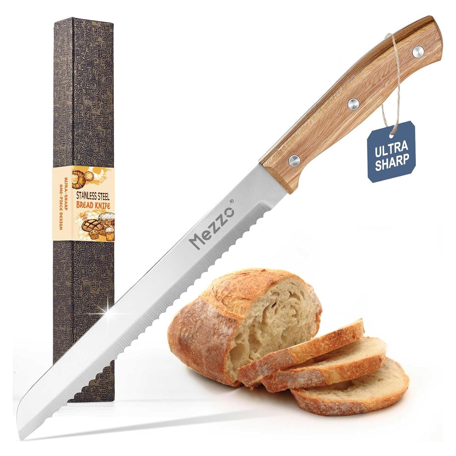 Cuchillo de Pan Serrado Mezzo 20.32 cm Acero Alto Carbono