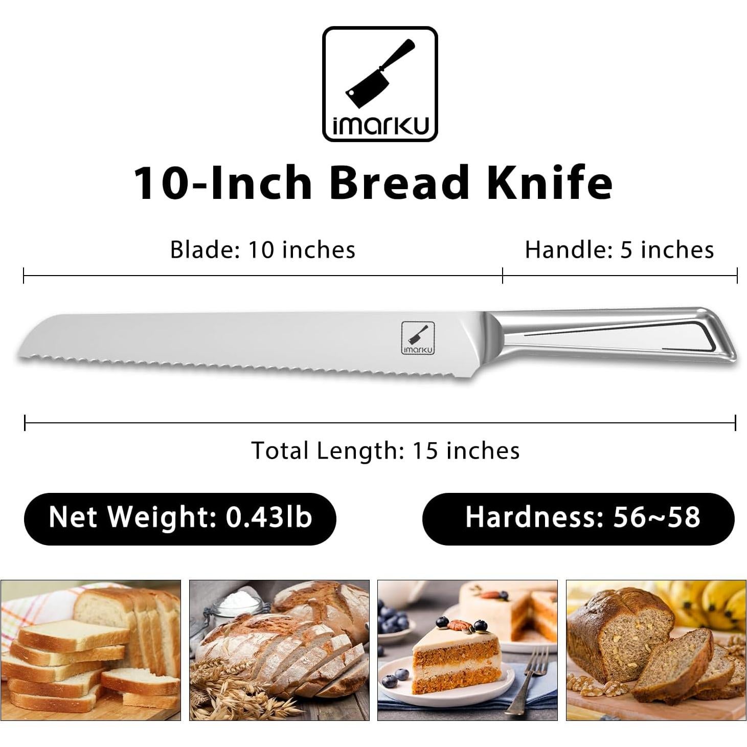 Cuchillo de Pan imarku 25 cm Acero Inoxidable Serrado