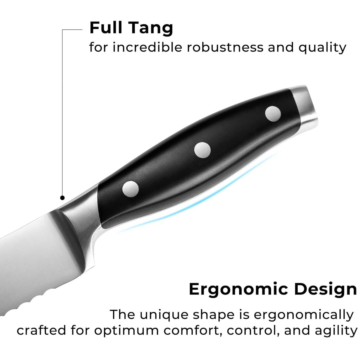 Cuchillo de Pan Serrado Linoroso 20 cm Acero Inoxidable