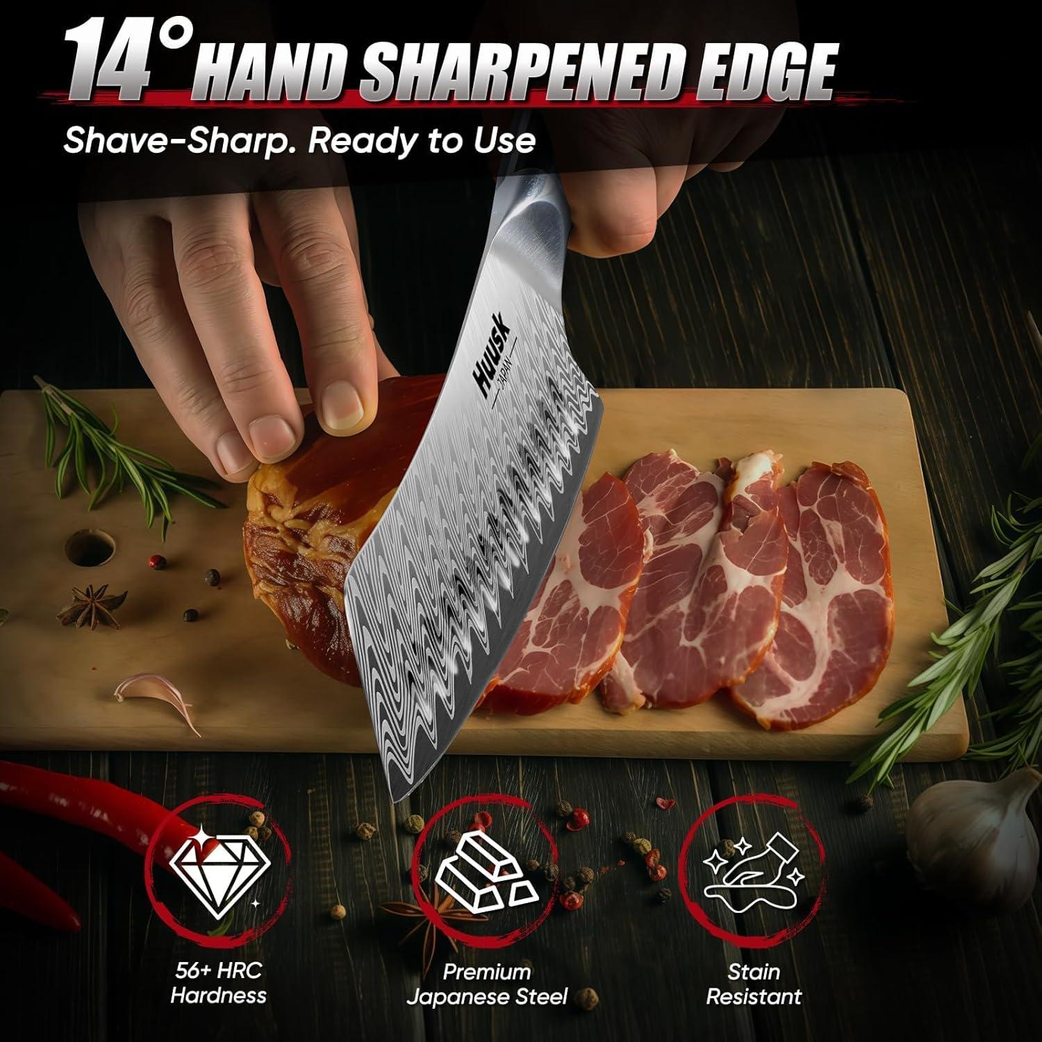 Cuchillo Santoku Huusk 18.5 cm Acero Inoxidable Profesional