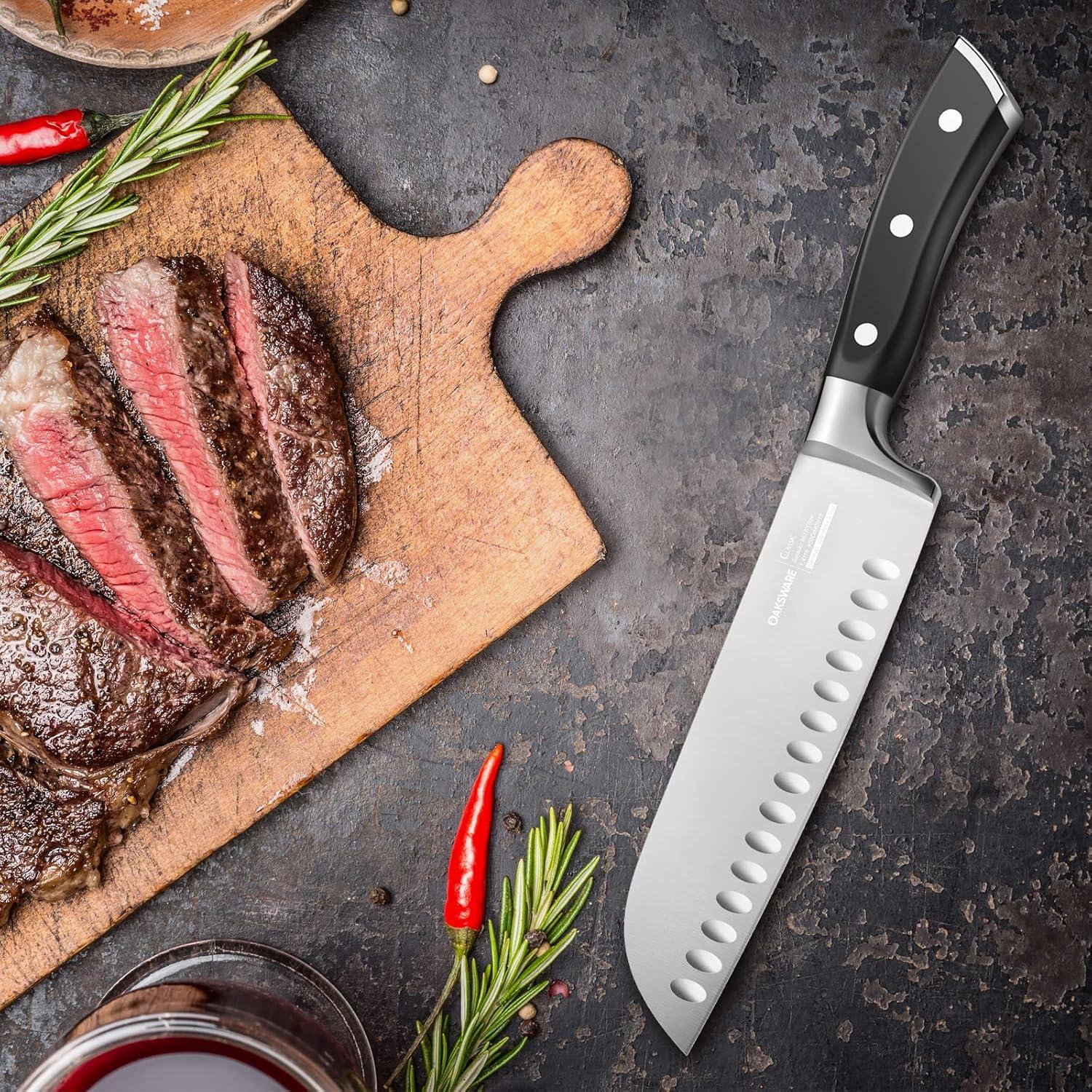 Cuchillo Santoku OAKSWARE 17.78 cm Acero Alemán Profesional