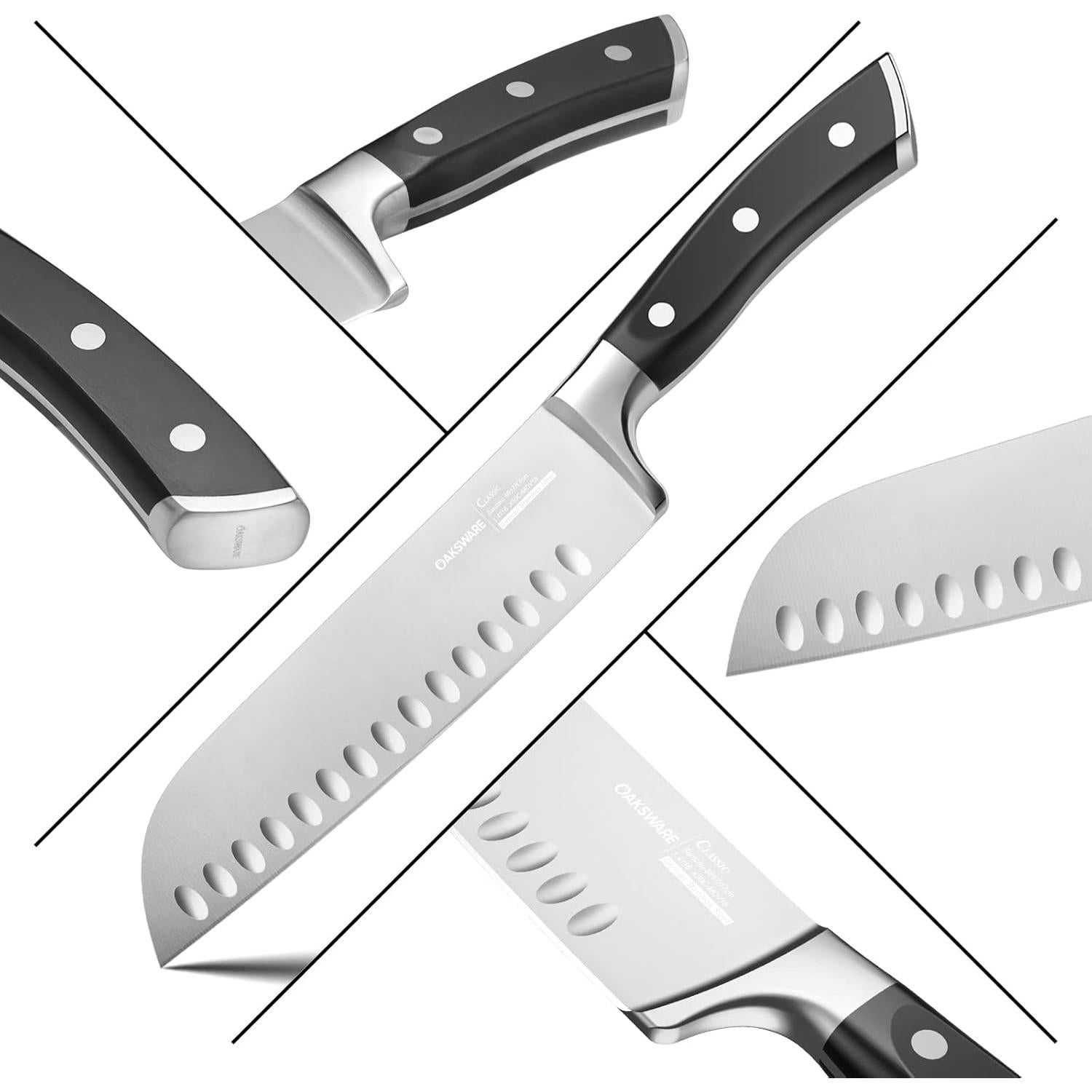 Cuchillo Santoku OAKSWARE 17.78 cm Acero Alemán Profesional