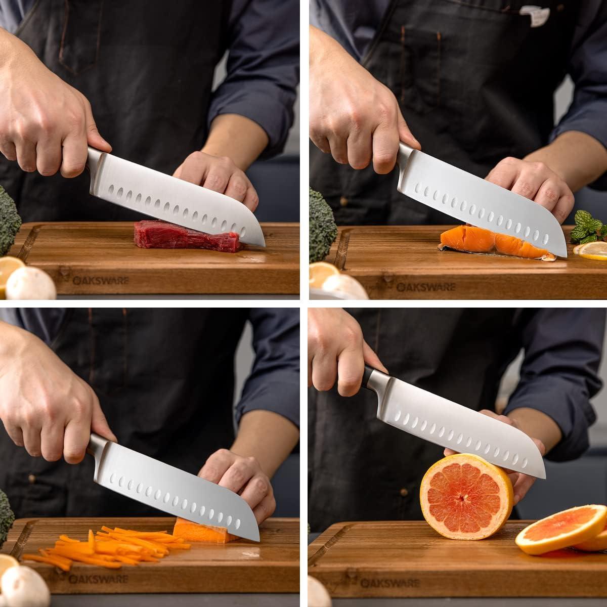 Cuchillo Santoku OAKSWARE 17.78 cm Acero Alemán Profesional