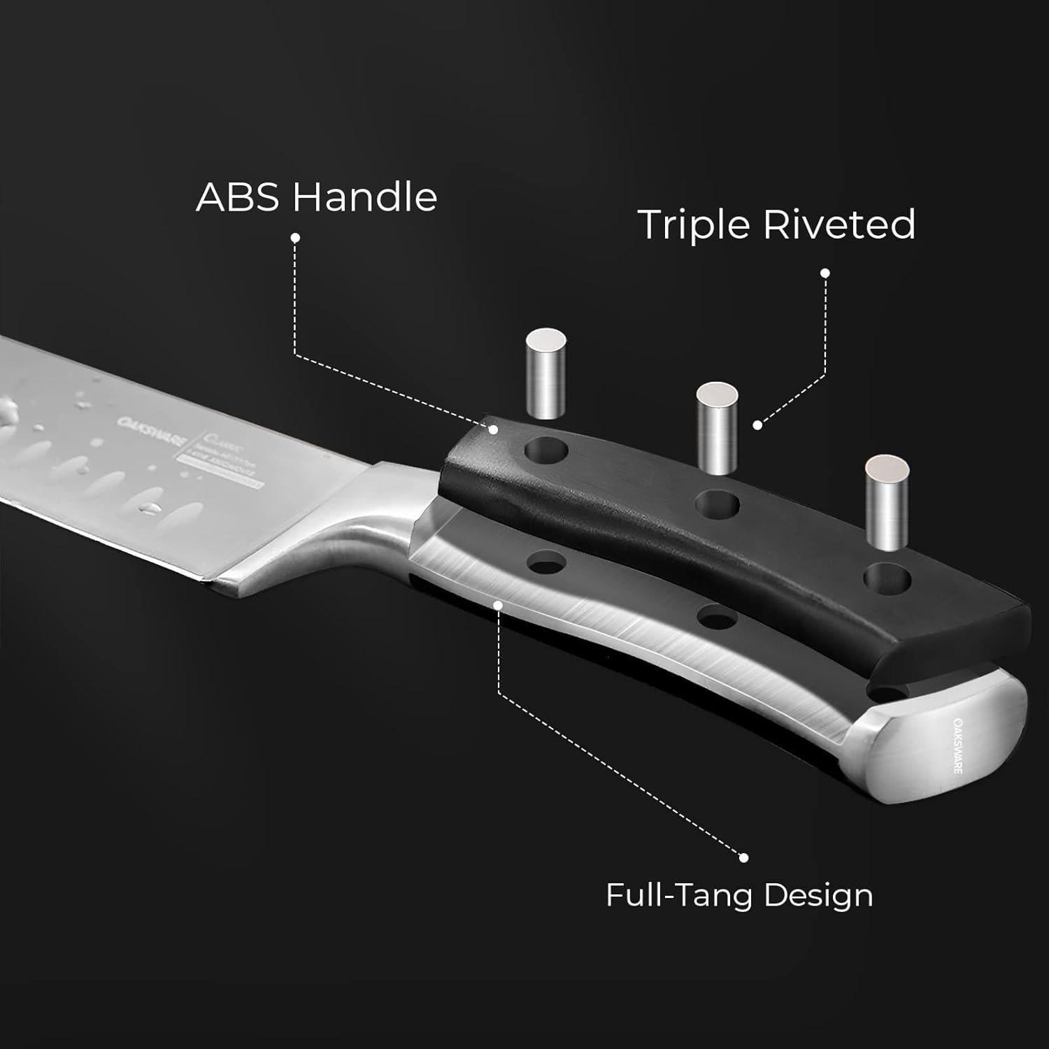 Cuchillo Santoku OAKSWARE 17.78 cm Acero Alemán Profesional