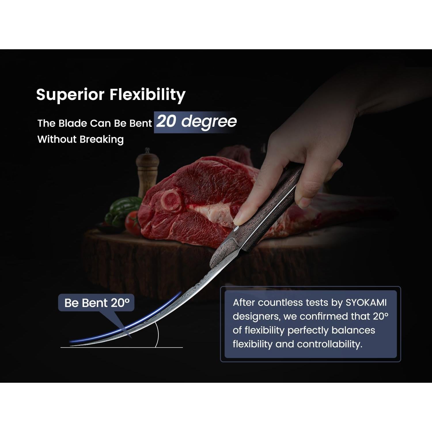 Cuchillo de Deshuesar SYOKAMI 17 cm Acero Carbono Mango Madera