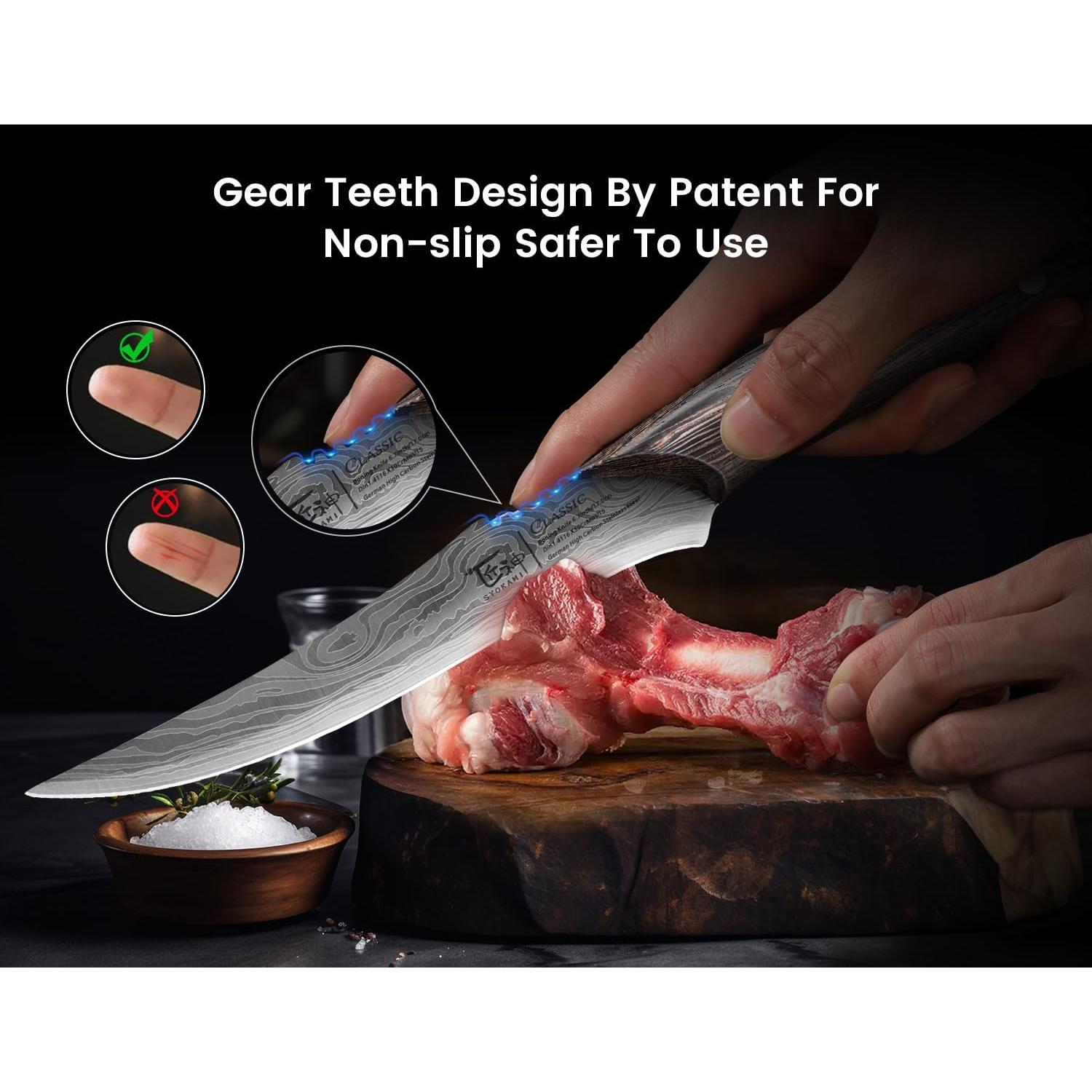 Cuchillo de Deshuesar SYOKAMI 17 cm Acero Carbono Mango Madera