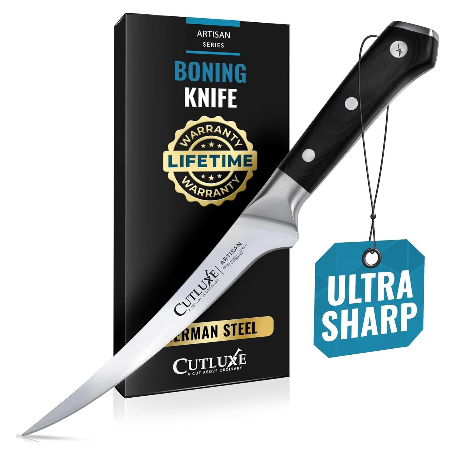 Cuchillo de Deshuesar Cutluxe 15 cm Acero Alemán Mango Pakkawood