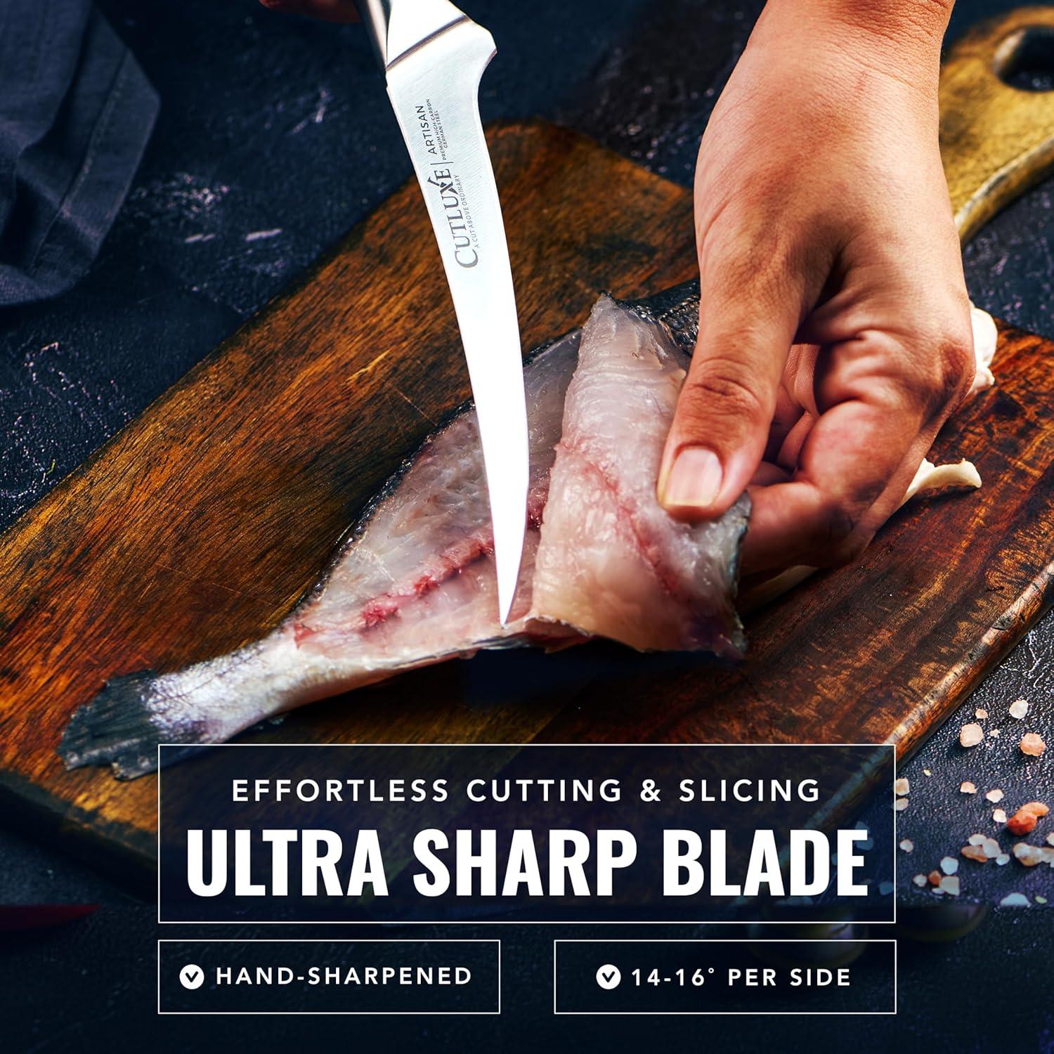 Cuchillo de Deshuesar Cutluxe 15 cm Acero Alemán Mango Pakkawood