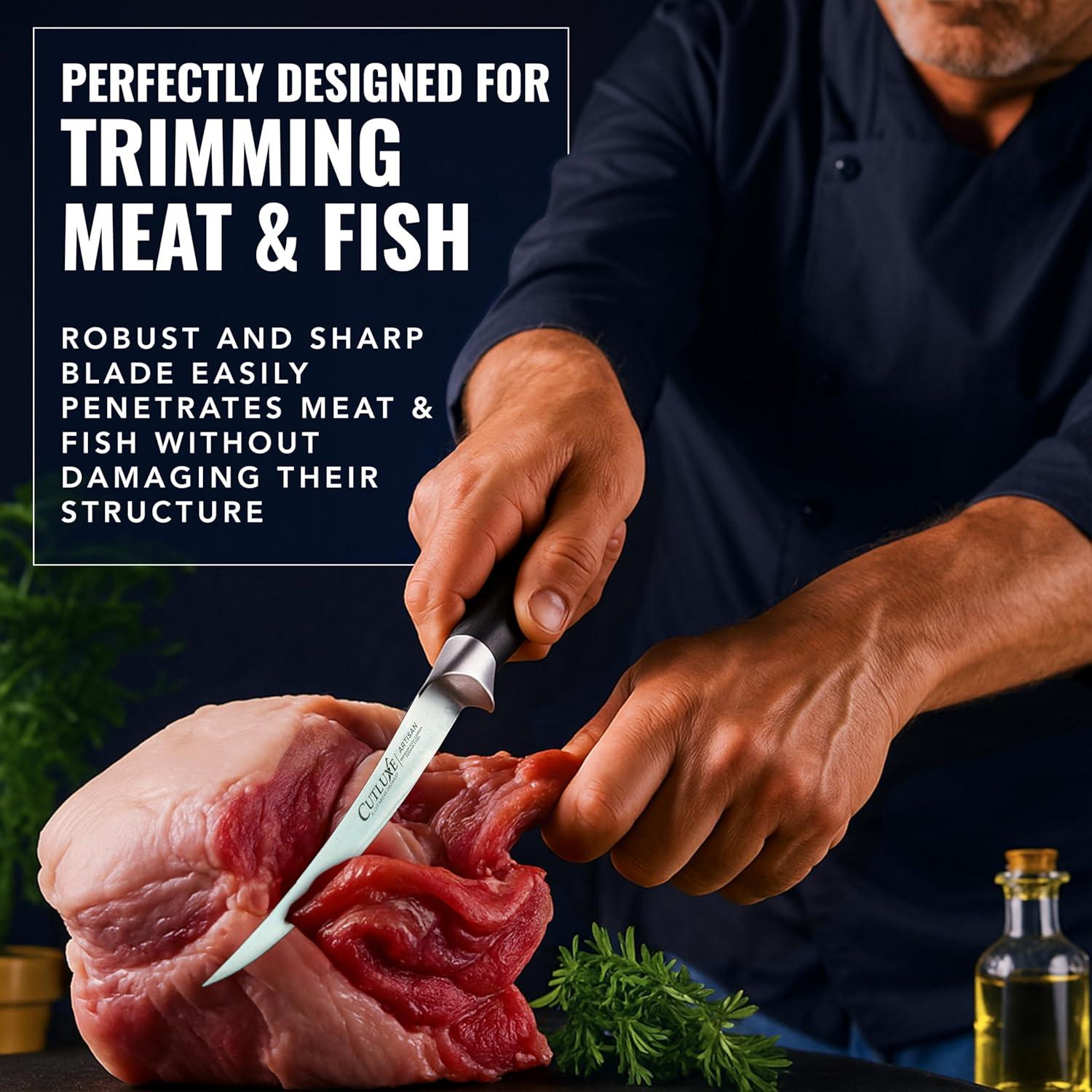 Cuchillo de Deshuesar Cutluxe 15 cm Acero Alemán Mango Pakkawood