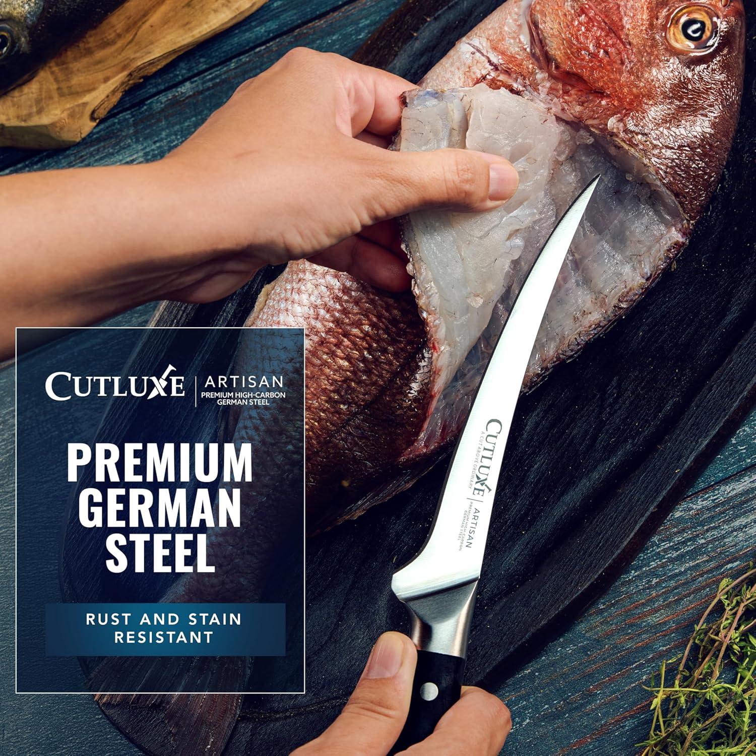 Cuchillo de Deshuesar Cutluxe 15 cm Acero Alemán Mango Pakkawood