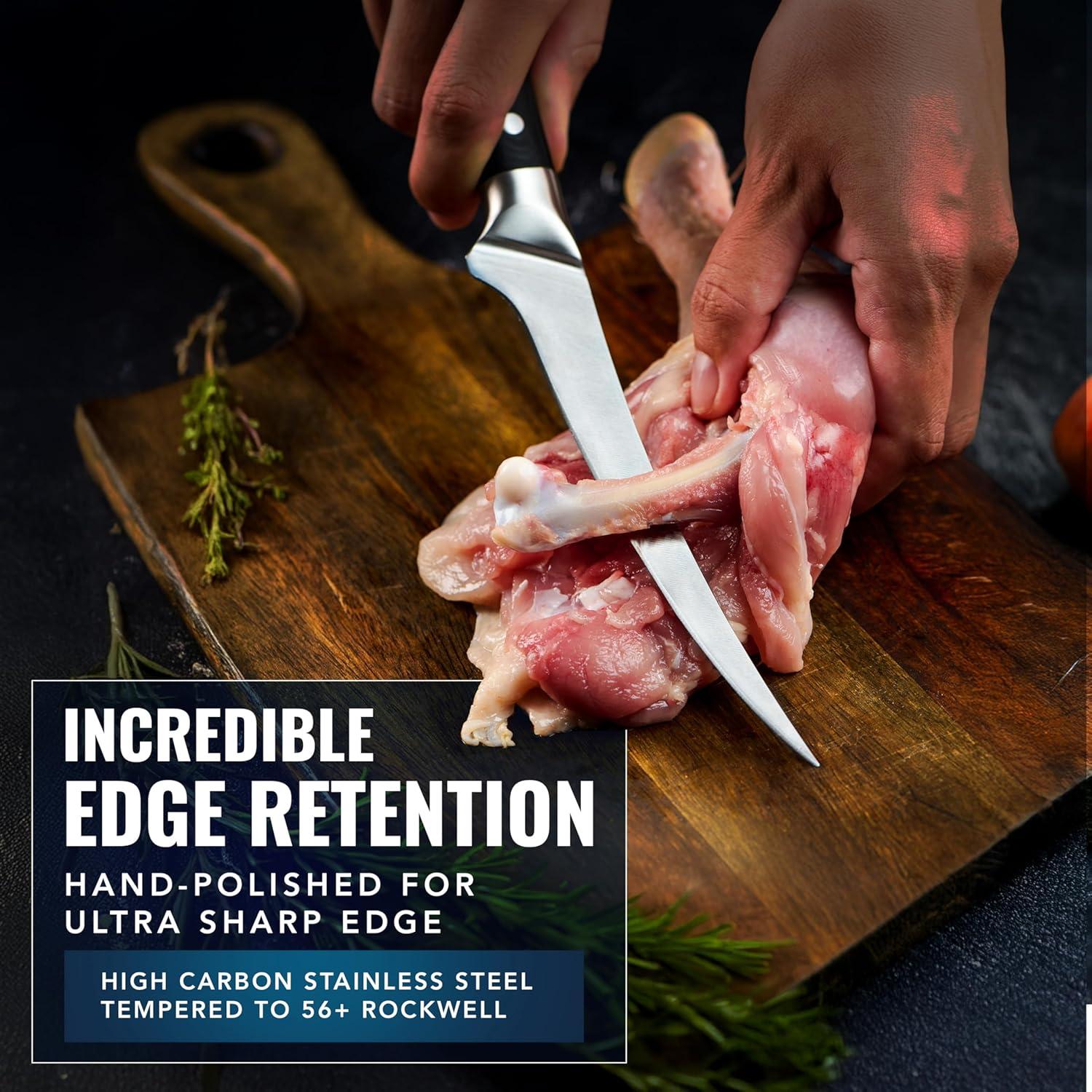 Cuchillo de Deshuesar Cutluxe 15 cm Acero Alemán Mango Pakkawood