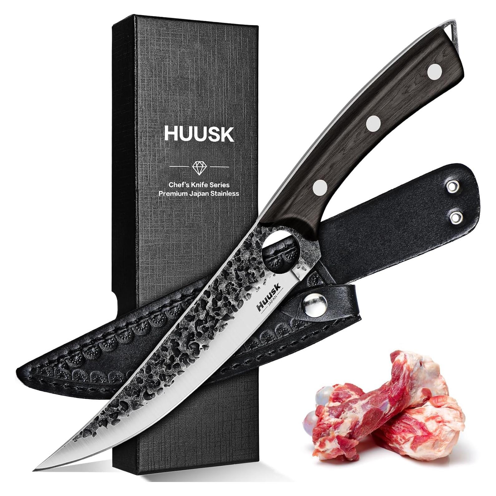 Cuchillo de Deshuesar Huusk 17.8 cm Acero Carbono Ébano