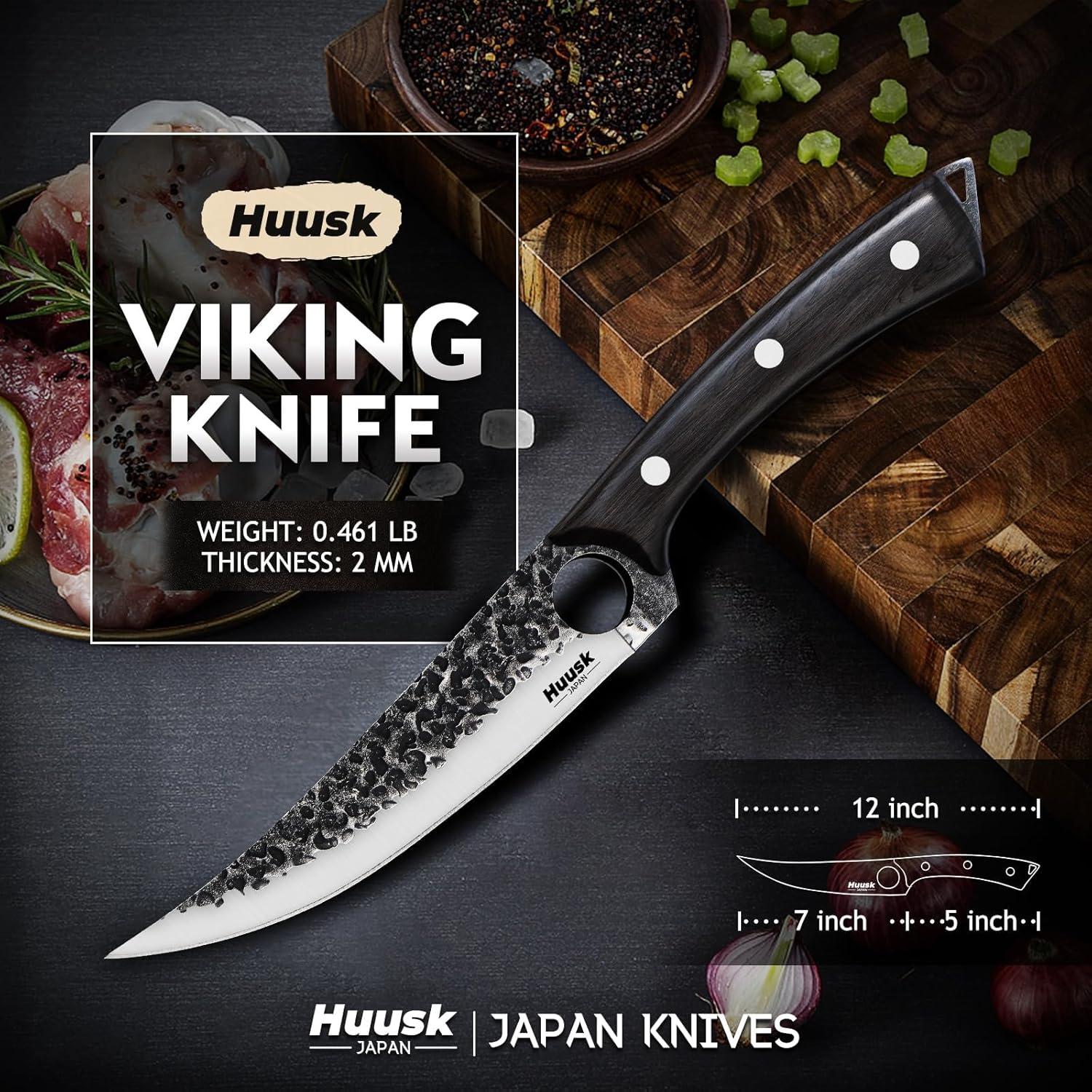 Cuchillo de Deshuesar Huusk 17.8 cm Acero Carbono Ébano