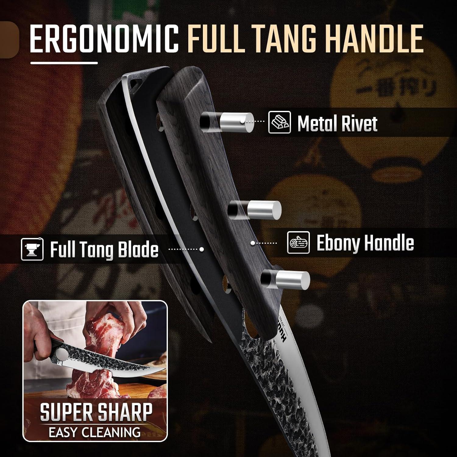 Cuchillo de Deshuesar Huusk 17.8 cm Acero Carbono Ébano