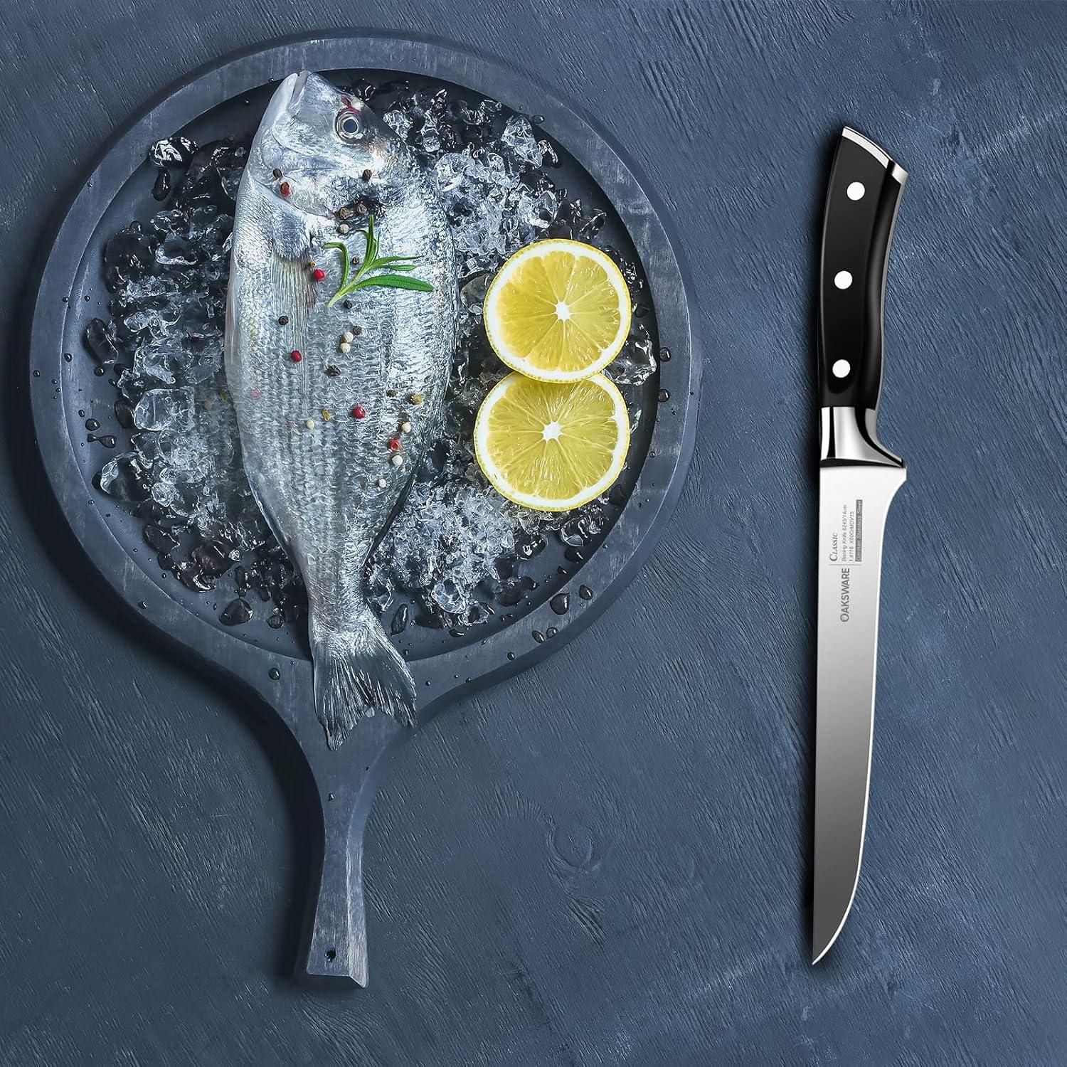 Cuchillo de Deshuesar OAKSWARE 14 cm Acero Inoxidable Ergonómico