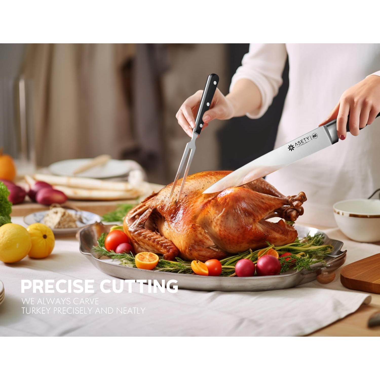 Juego de Cuchillos para Tallar ASETY 2 PCS Acero Inoxidable