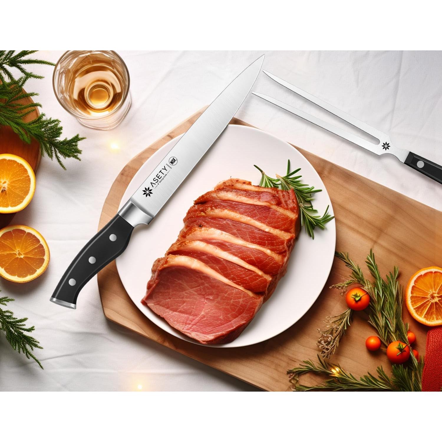 Juego de Cuchillos para Tallar ASETY 2 PCS Acero Inoxidable
