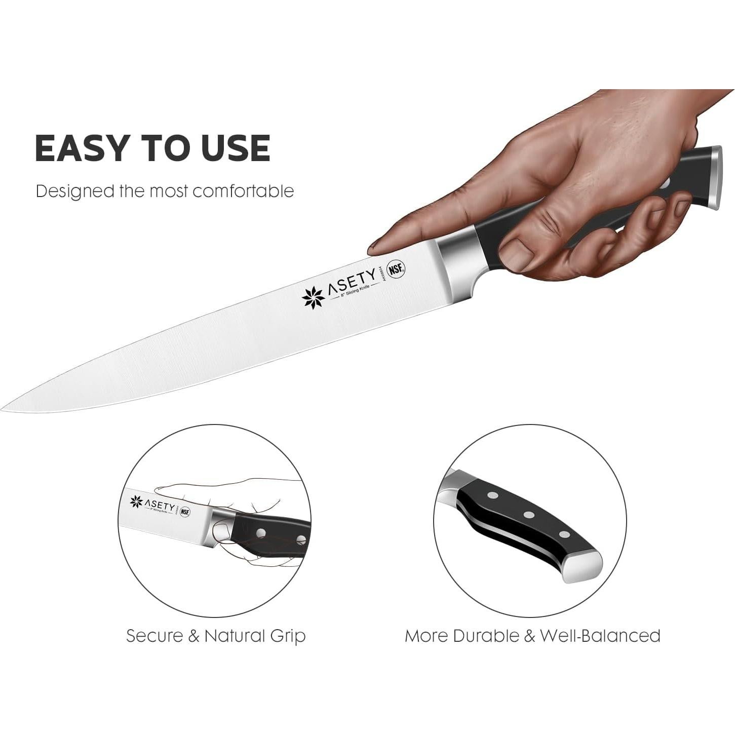 Juego de Cuchillos para Tallar ASETY 2 PCS Acero Inoxidable