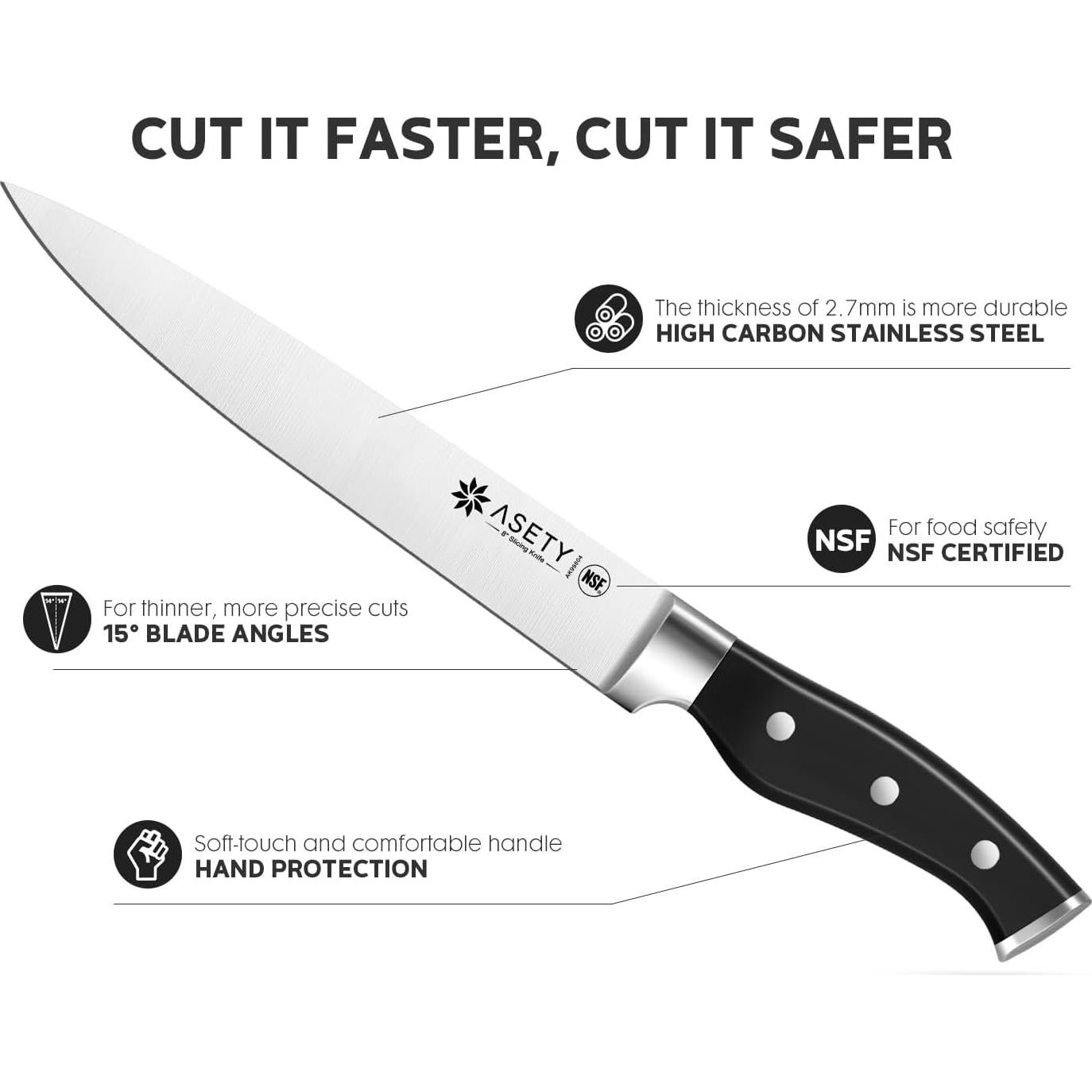 Juego de Cuchillos para Tallar ASETY 2 PCS Acero Inoxidable