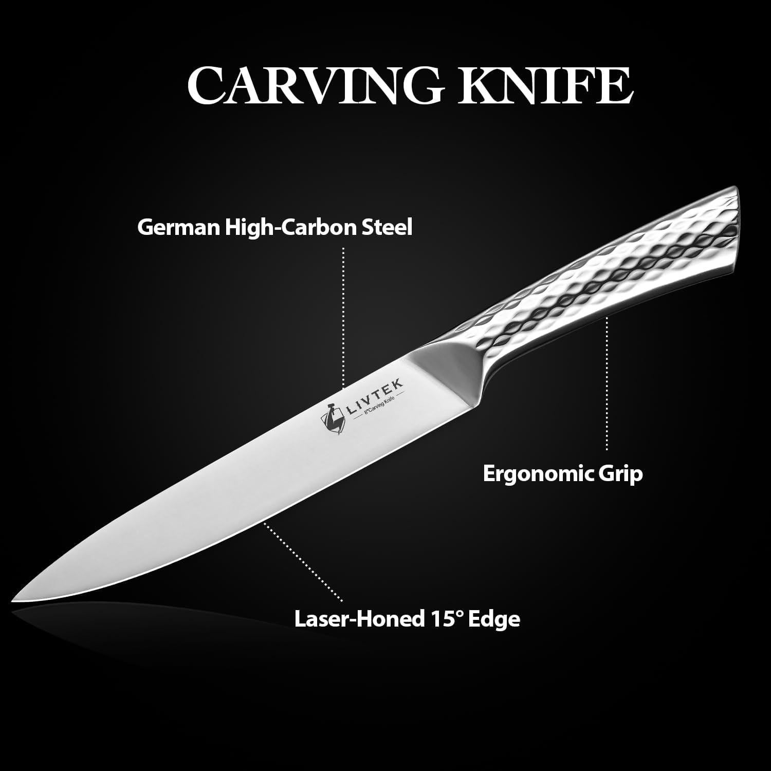 Conjunto de Cuchillo y Tenedor Livtek 20 cm Acero Inoxidable