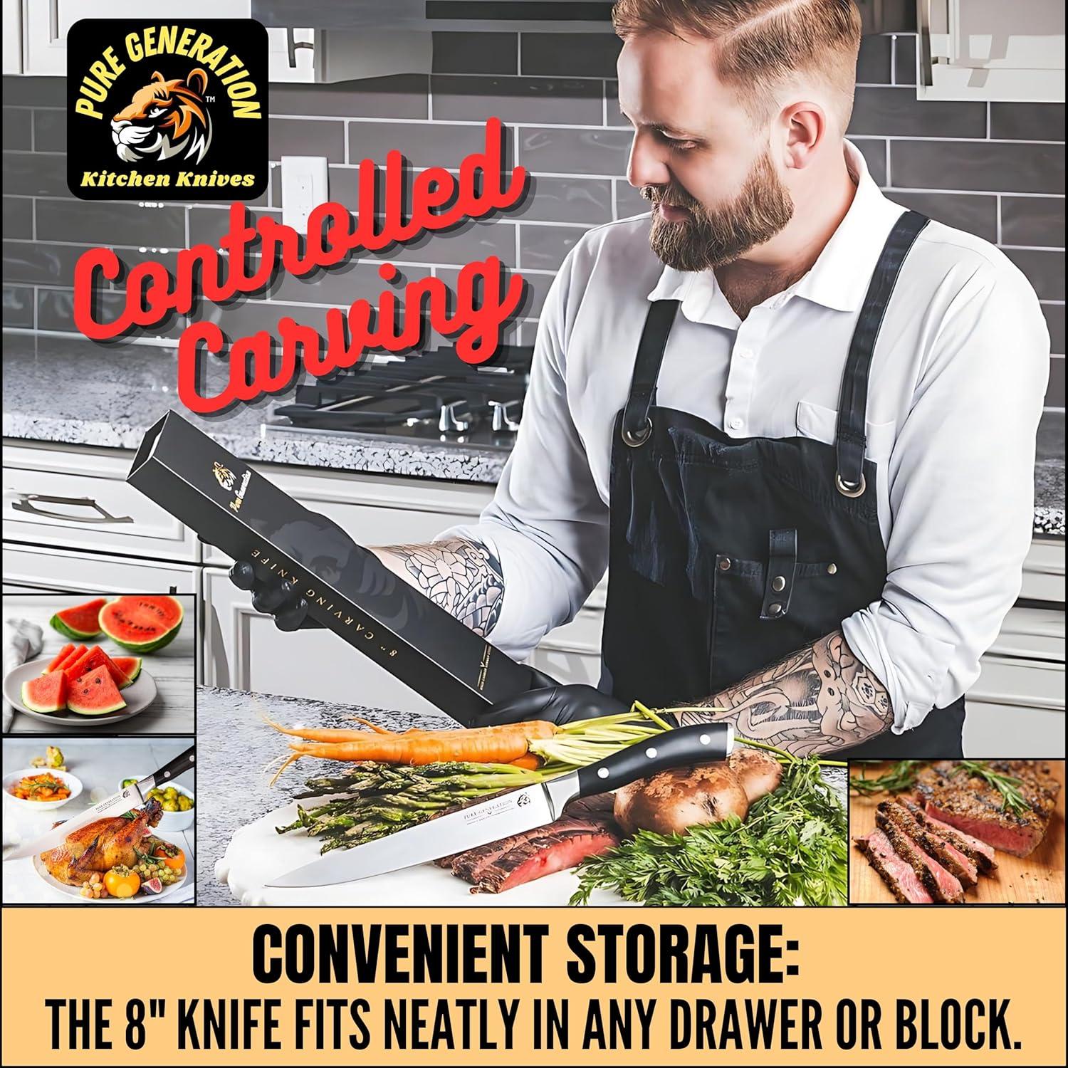 Cuchillo de Tallar 20.32 cm Pure Generation - Acero Alemán